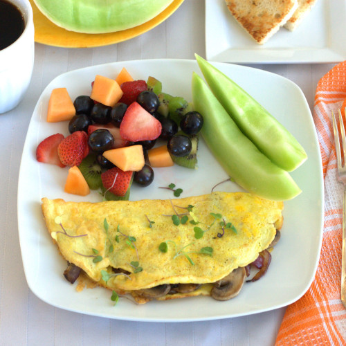mushroom and cheese omelet
