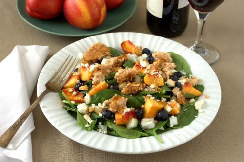 spinach and salmon salad