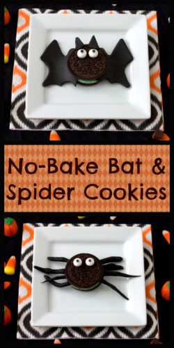 bat and spider cookies