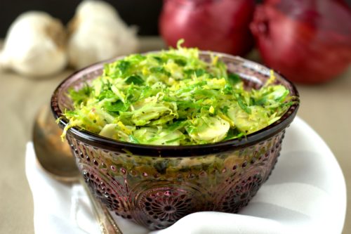 shaved brussel sprouts